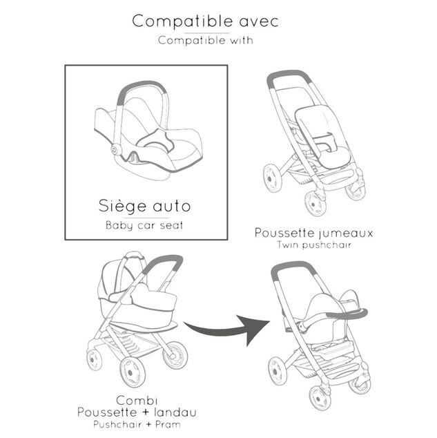 Autosedačka Maxi-Cosi pre bábiky béžová