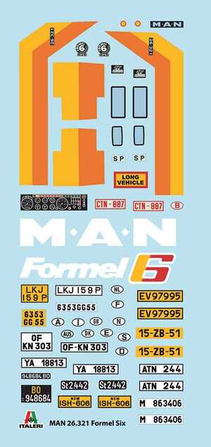 Model Kit truck 0756 - MAN 26.321 FORMEL SIX (1:24)