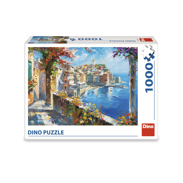 Puzzle Stredomorské mestečko 1000 dielikov