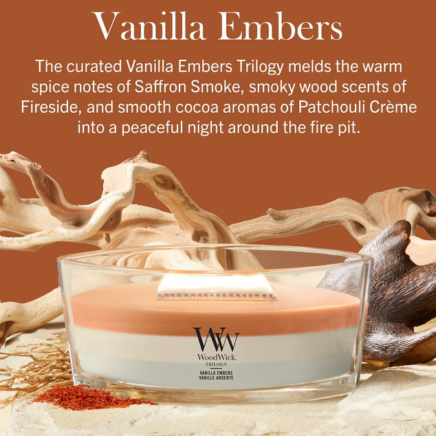 WW Trilogy Kerze Schiff Vanilla Embers