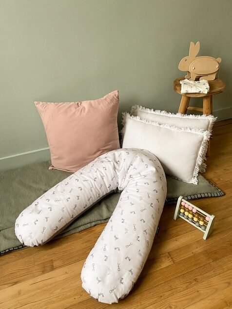 Cuscino gravidanza e allattamento Multirelax 3 in 1 Polycotton, Bunny
