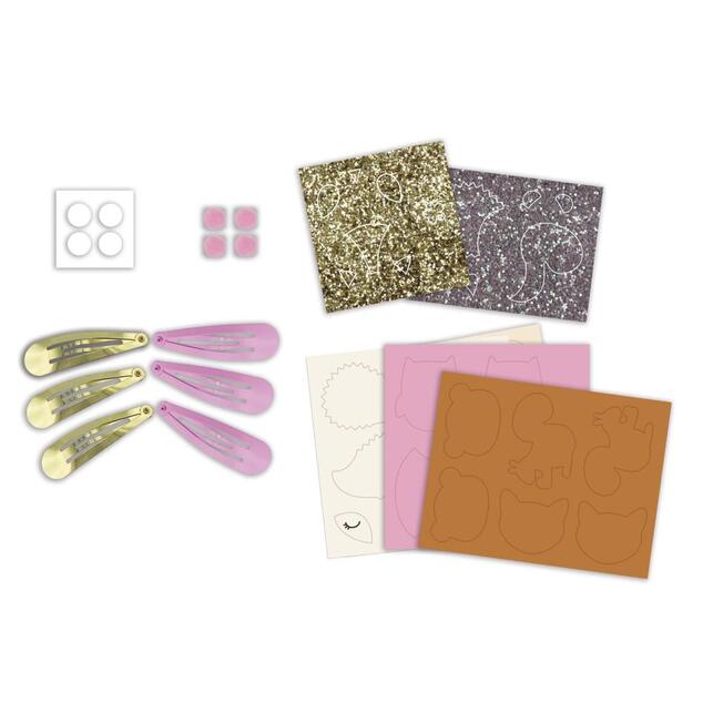Janod Atelier Set Creativo Creazione Gioielli Fermagli per Capelli Animali del Bosco 6 pz in valiget