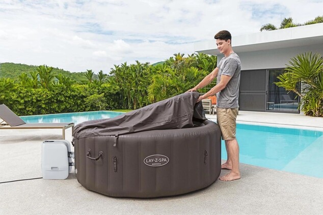 Bestway 6001S Jacuzzi LAY-Z-SPA® Dominica HydroJet™ para 6 personas (Ahorro de energía) 196 x 71 cm