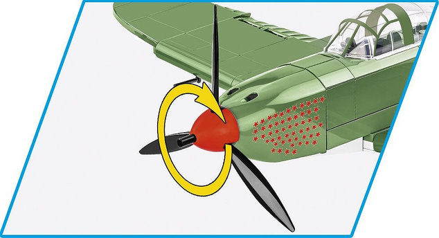 Cobi II WW Bell P-39 D Aircobra Soviet, 1:32, 380 k, 1 f