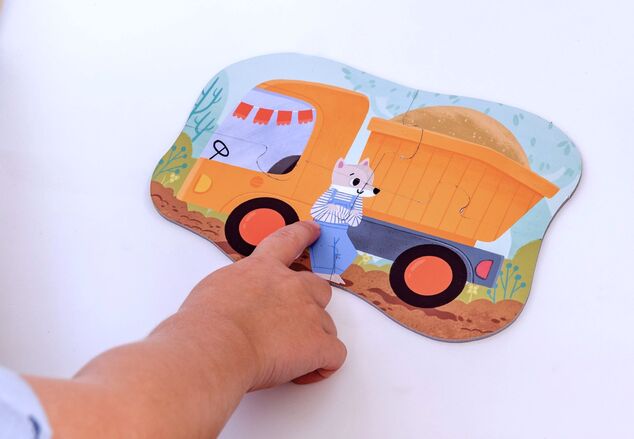 KukiKuk 80060 - Grandi puzzle Macchine da costruzione
