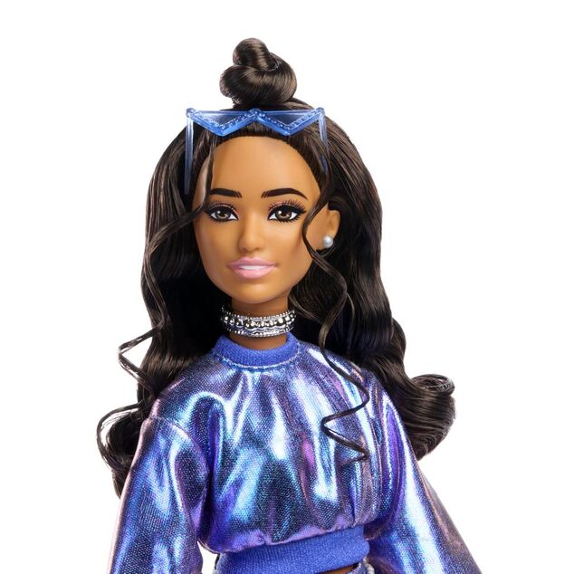 Barbie Deluxe modelka - modrý top
