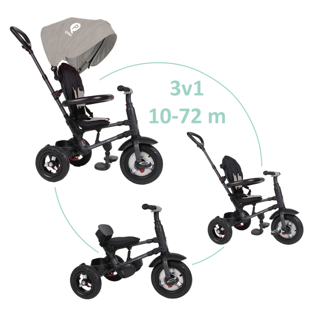QPLAY Trojkolka Rito air gel (Rubber) Grey