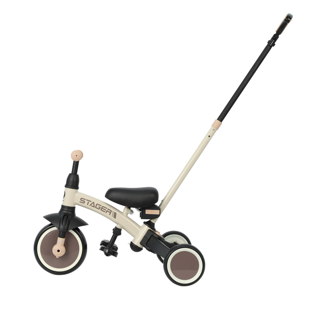 QPLAY Triciclo Stager 3 in 1 Marrone, 2-6 anni