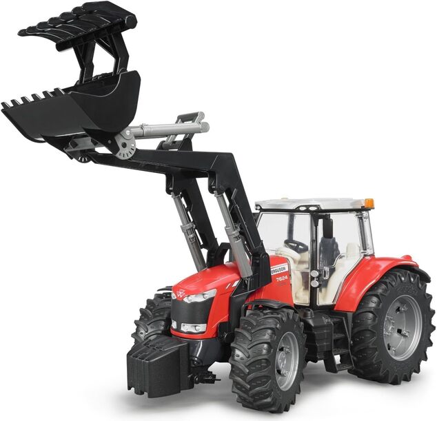 Bruder Traktor MASSEY FERGUSON 7624 s čelným nakladačom
