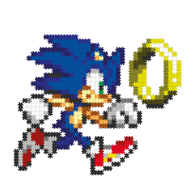 Jixelz REMIX Sonic puzzle plastové pixel art Sonic &amp; Ring