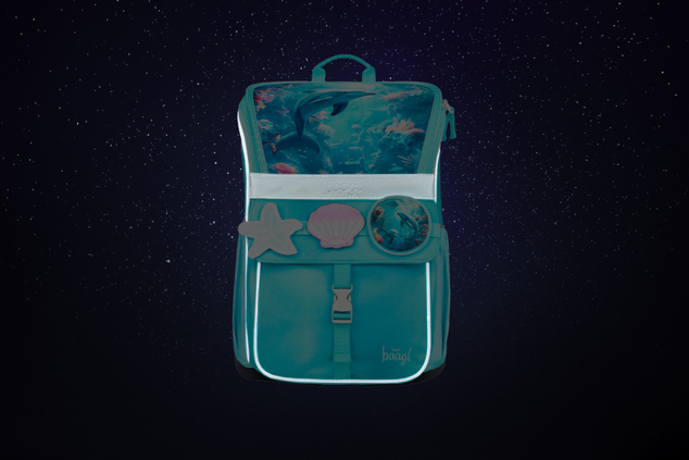 BAAGL SET 5 Zippy Delfin: ghiozdan, penar, sac, sort, portofel