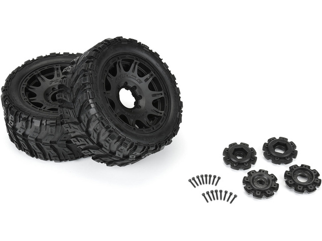 Pro-Line koleso 5.7", pneu Masher X HP Belted, disk Raid H24 čierny (2)