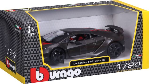 Bburago 1:24 Plus Lamborghini Sesto Elemento Metallic Grau