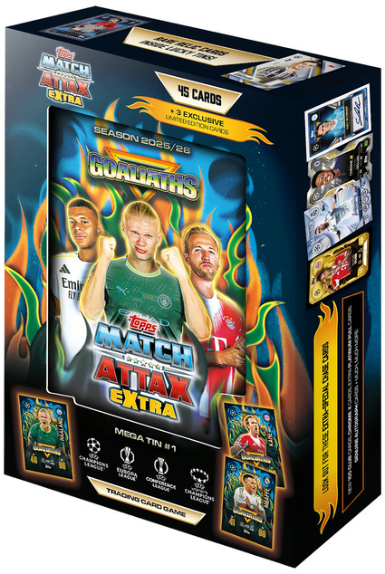 Topps Match Attax Extra 2025/26 UEFA Champions League Trading Cards Mega Tin