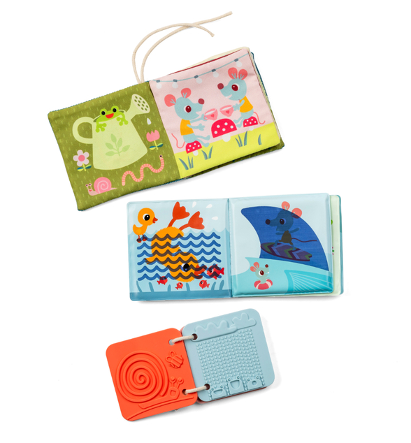 Lilliputiens - set de 3 libros sensoriales - gatita Jeanne