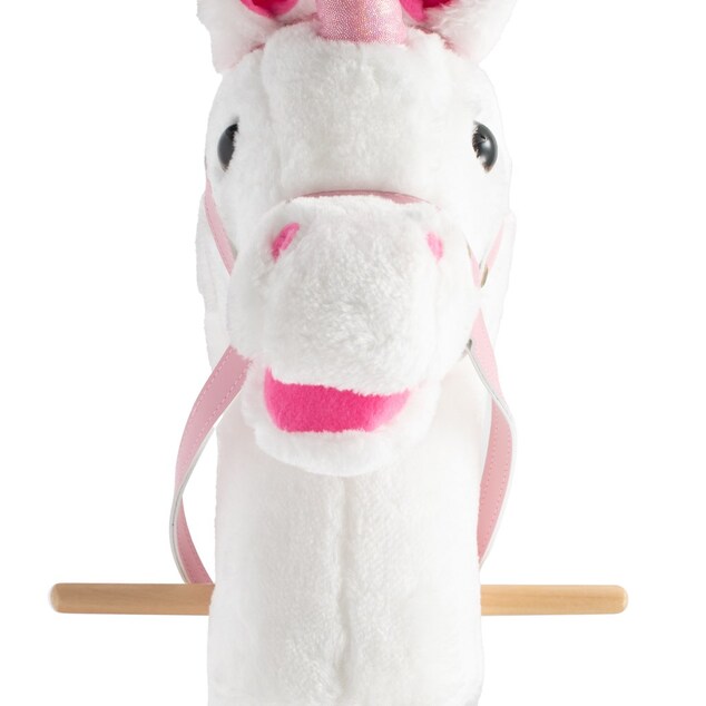 Hobby horse Egyszarvú hanggal és kerekekkel Nia Baby Mix white