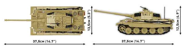 Cobi 2686 II WW Tiger II King Tiger (KTV2), 1:28, 1572 k