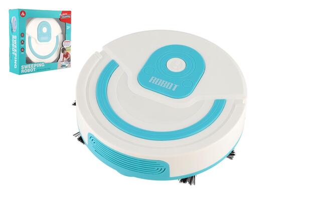 Aspirapolvere robotico in plastica 17cm a batteria con suono 22x20x6cm
