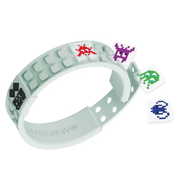 PIXIE CREW Space Invaders Kreatívny tematický náramok SVIETIACI V TME