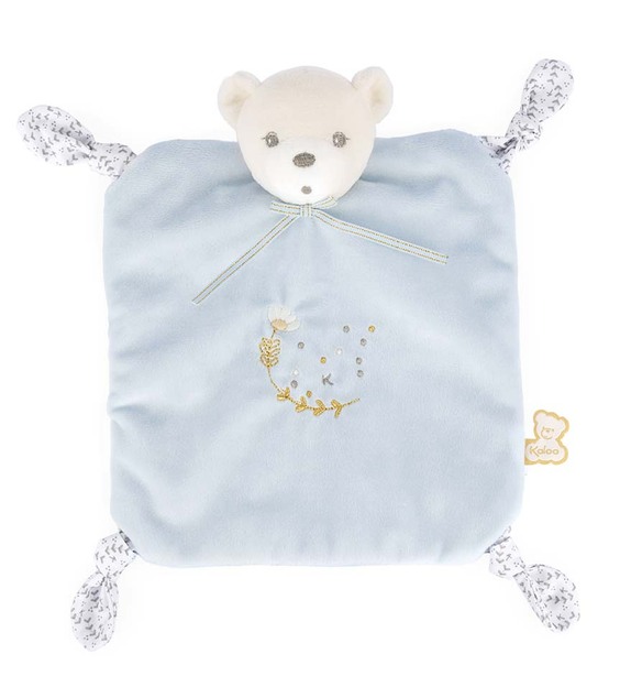 Kaloo Plüsch-Schmusetuch für Babys Bär Blau Perle