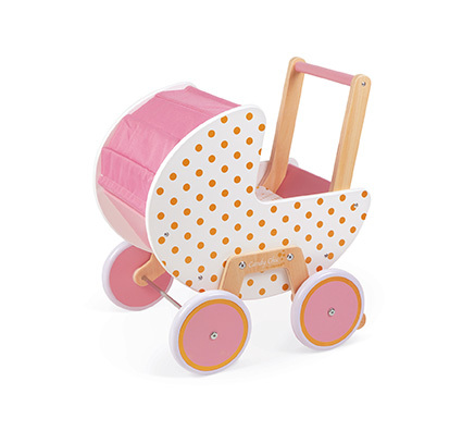 Janod Kinderwagen aus Holz für Candy Chic Puppen