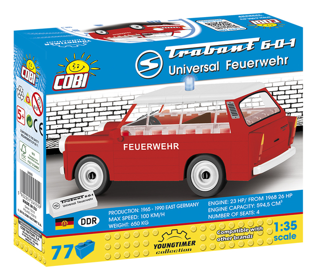 Cobi 24555 Youngtimer Trabant 601 Universal Feuerwehr 1:35