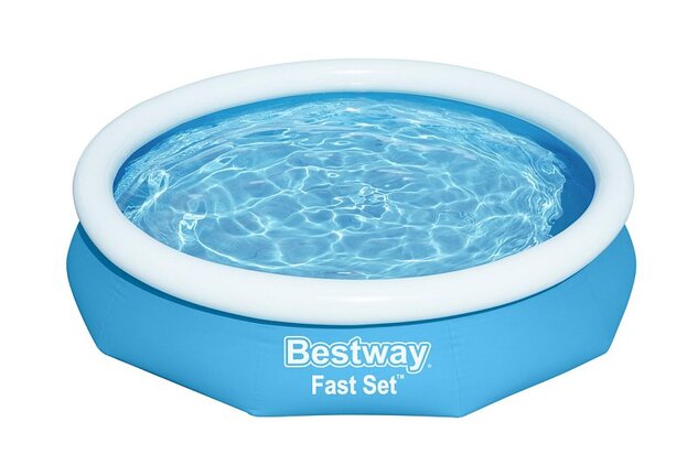 Bestway Aufblasbarer Pool Fast Set, Kartuschenfilter, 3,05m x 66cm