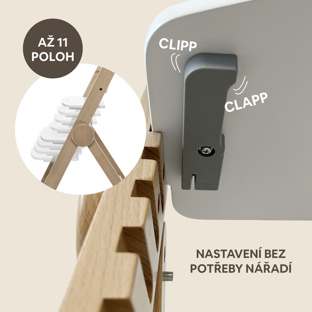 Drevená jedálenská stolička Clipp &amp; Clapp, Black