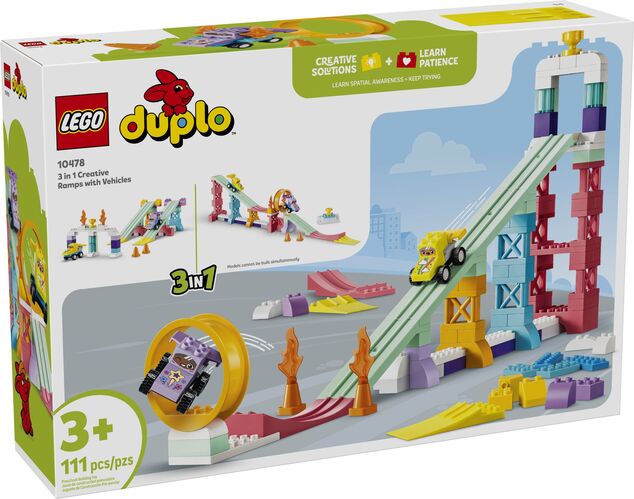 LEGO® DUPLO® 10478 Kreatívne rampy s vozidlami 3 v 1