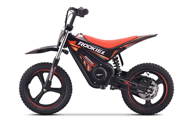 Minimoto elettrica per bambini ROOKIE X 24V (12"), rossa, Batteria al litio, 250W Senza