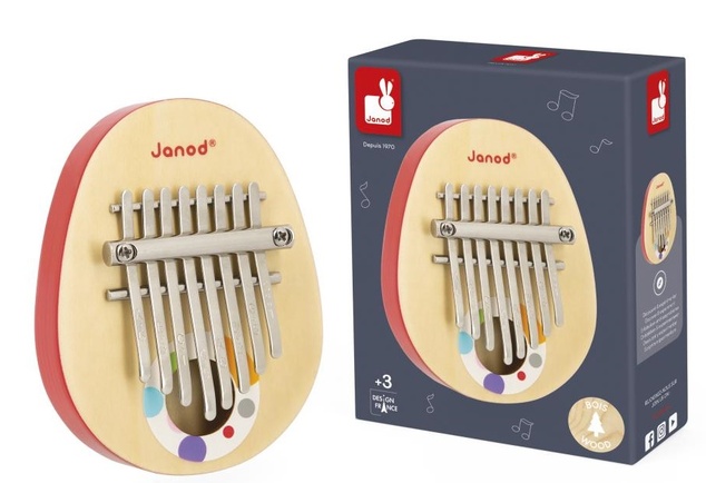 Janod Drevený hudobný nástroj Kalimba Confetti