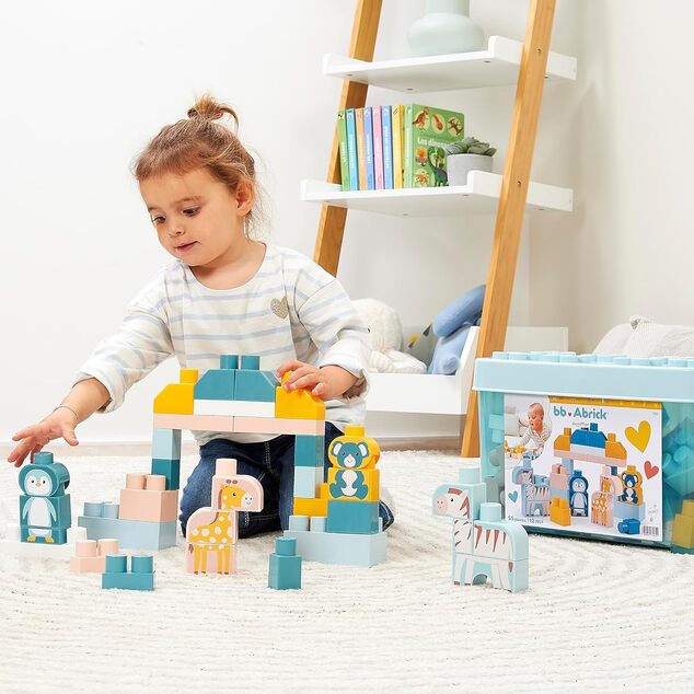 Ecoiffier Abrick Costruzioni per Bambini Zoo 55 pezzi in scatola