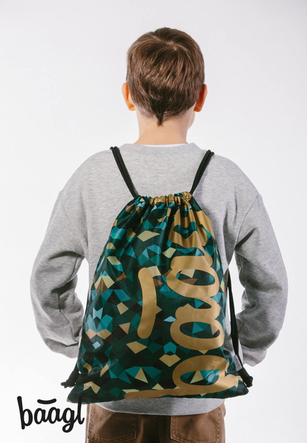 BAAGL SADA 3 Skate Polygon: Rucksack, Waschbeutel, Tasche