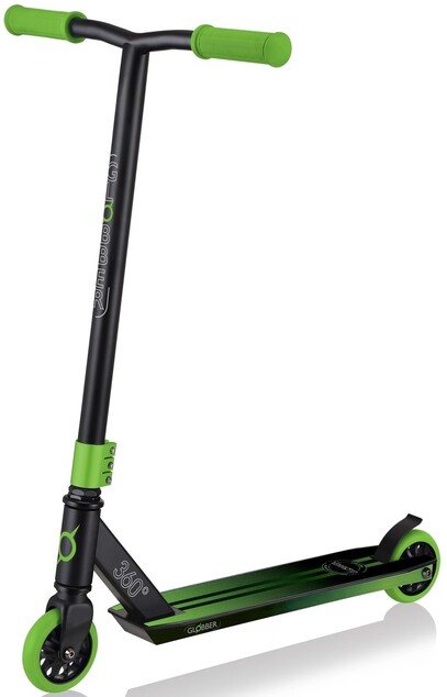 Globber Freestyle Roller STUNT SCOOTER GS 360 Schwarz - limonengrün
