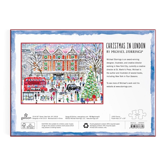 Galison Puzzle Božić u Londonu 1000 dijelova