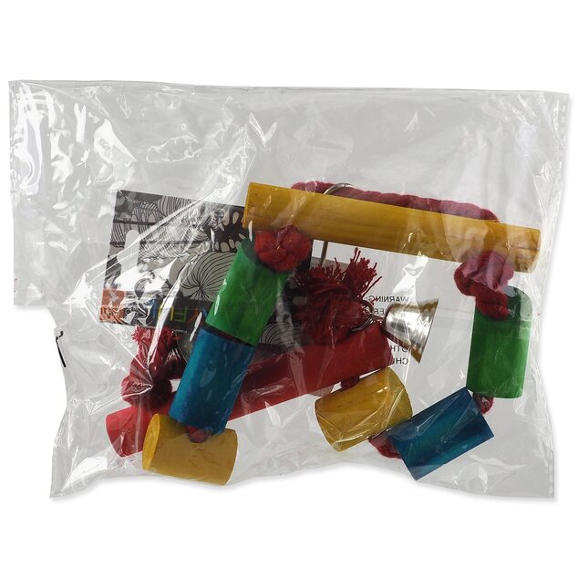 Toy Bird Jewel Holzschaukel mit Seil, farbig, 25 cm