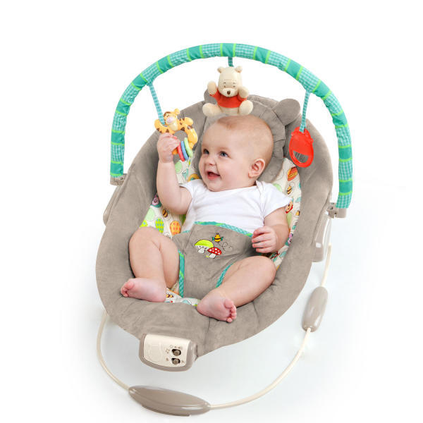 BRIGHT STARTS Lehátko vibrujúce s melódiou Winnie the Pooh Dots &amp; Hunny 0 m+, do 9 kg
