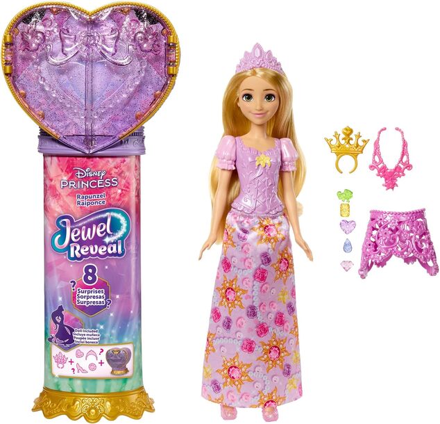 Mattel Disney Princess Jewel Reveal™ Rapunzel con sorpresa