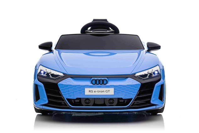 Elektrické autíčko Audi RS E-tron GT 12V, modré, široké jednomiestne sedadlo, 2,4 GHz diaľ