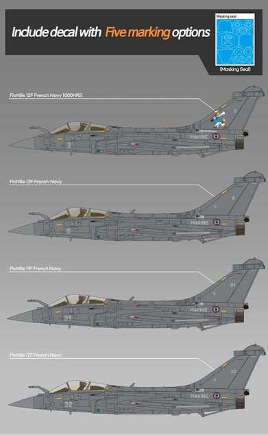Kit model avion 12368 - RAFALE M MARINE NATIONALE (1:48)