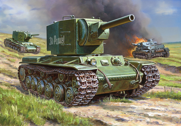 Model Kit tank 3608 - Soviet heavy tank KV-2 (1:35)