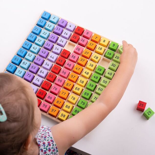 Bigjigs Toys Drevený zásobník na čísla