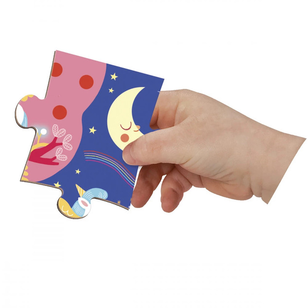 Janod Magnetipuzzle Unicorni 24 buc în formă de valiză