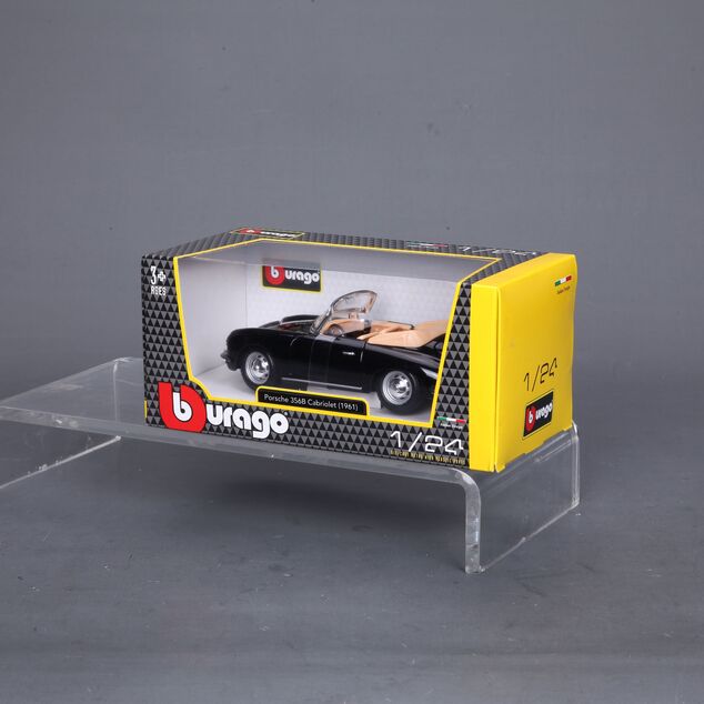 Bburago 1:24 Porsche 356 B Cabriolet Schwarz