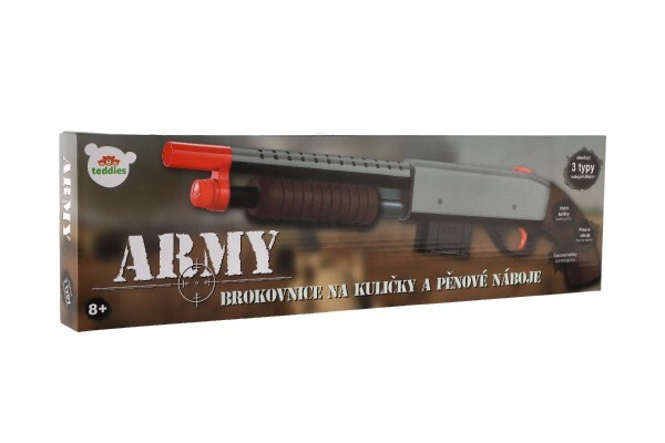 Brokovnica/puška 46cm plast + vodné guličky 6mm, penové náboje, gumové guľ.