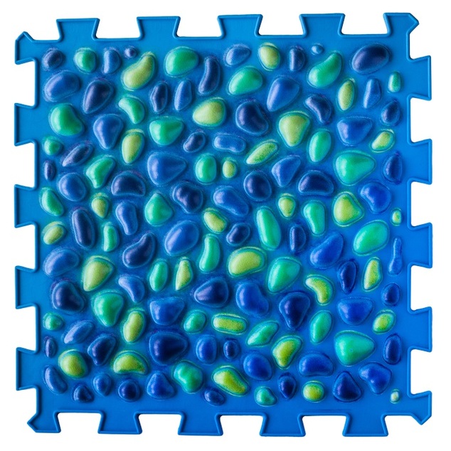 Ortek Masážna ortopedická podložka Puzzle "Mix" 6 prvkov Modrý kamienok