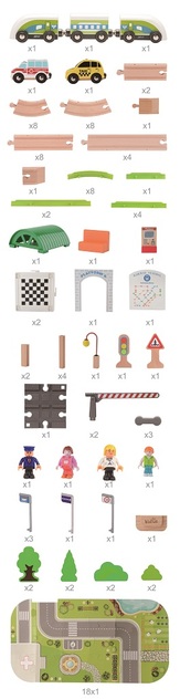 2Kids Toys Vláčikodráha Dedina 110 dielov