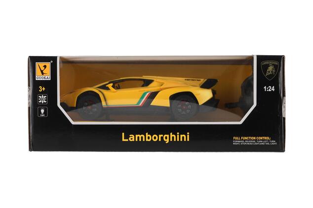 Auto RC Lamborghini plast 20cm 2,4GHz na diaľ.ovládanie so svetlom na batérie