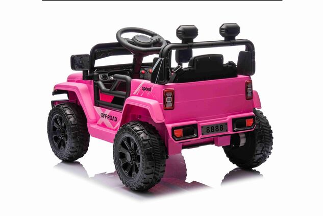Elektrické autíčko OFFROAD NEW s pohonom zadných kolies, ružové, Lítiová batéria