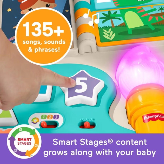 Mattel Fisher Price hrací stolček a stojan 4v1 CZ/SK/ENG/HU/PL